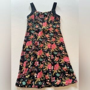 Loco Lindo rayon floral pop over easy slip dress size S